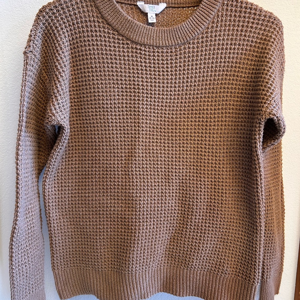 Waffle knit sweater
